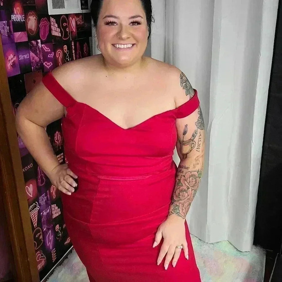 Plus Size Zip Back Crop Tank Top & Split Thigh Skirt Set - Picture 2 of 4